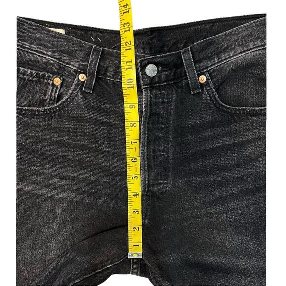 Levi’s 501 Ripped High Waist Crop Studded Canyon Jeans - Picture 15 of 16